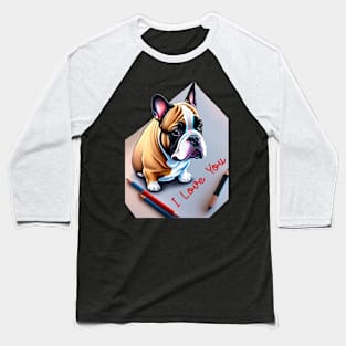 Portrait of a Cute Dog Baseball T-Shirt